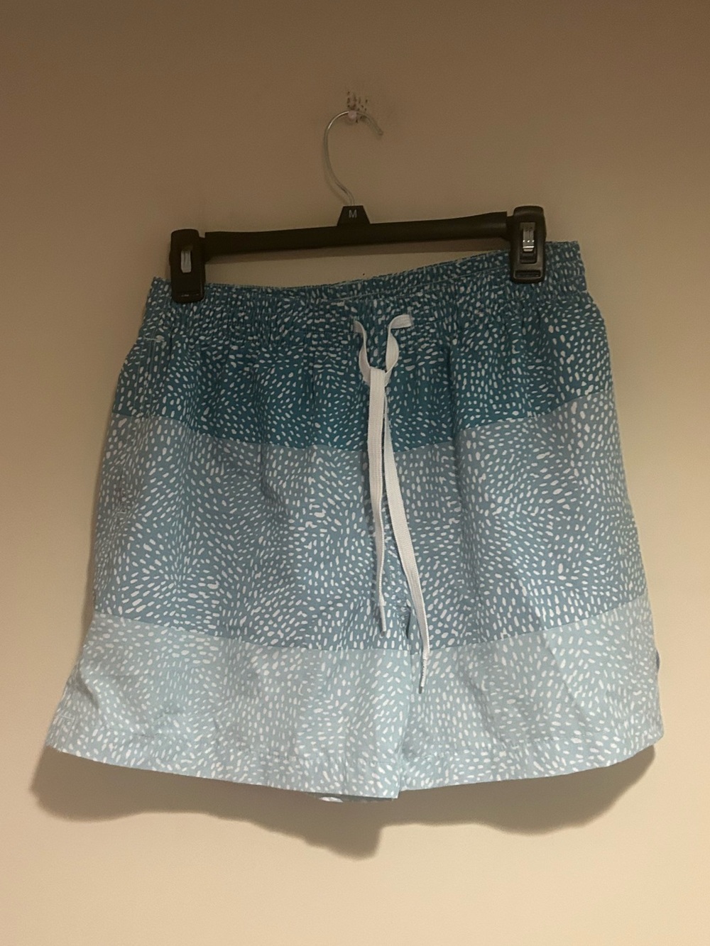Chubbies Blue Stripe and Dot Print Swim Trunks Sz Med